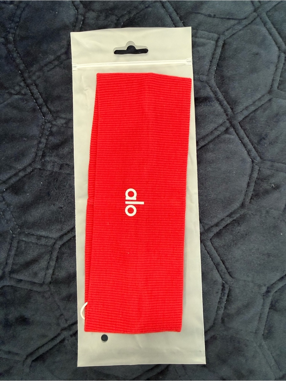 ALO Yoga Bright Red Ribbed Headband